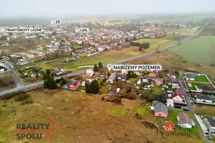 Prodej pozemku pro bydlení, Františkovy Lázně - Horní Lomany, 836 m2