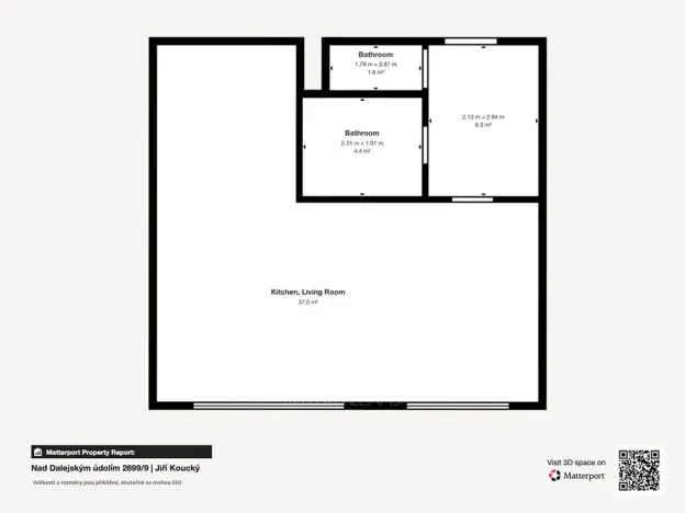 Pronájem bytu 1+kk, Praha - Stodůlky, Nad Dalejským údolím, 51 m2