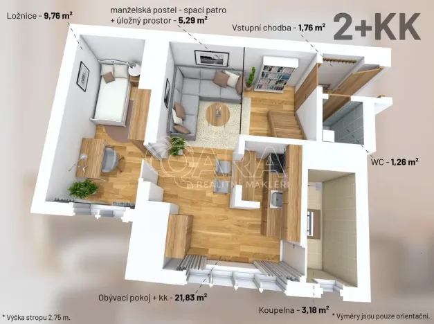 Prodej bytu 2+kk, Praha - Krč, Bystřická, 41 m2