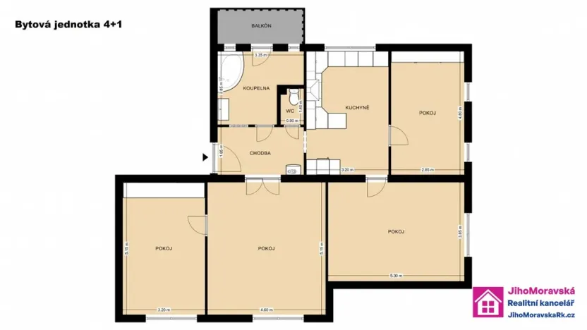 Prodej bytu 4+1, Hodonín, Sv. Čecha, 105 m2