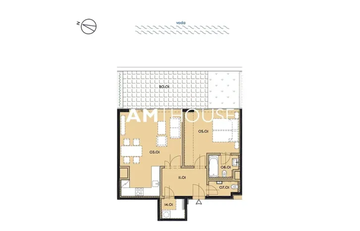 Pronájem bytu 2+kk, Praha - Libeň, Smrčkova, 63 m2