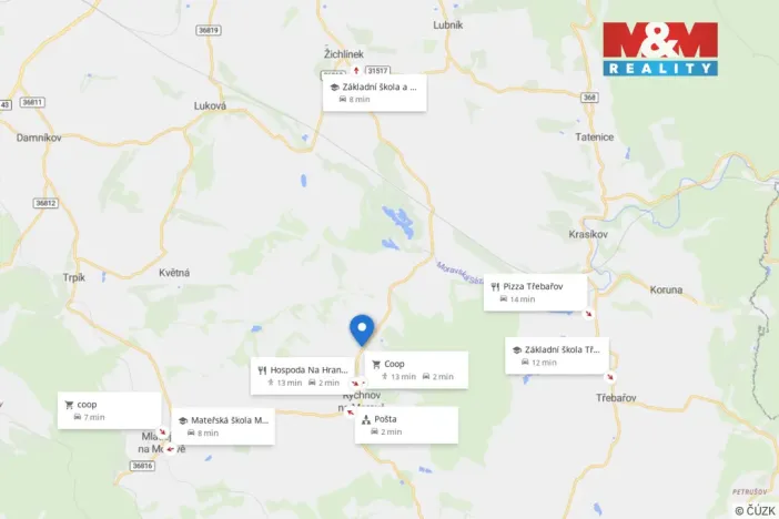 Prodej pozemku pro bydlení, Rychnov na Moravě, 1389 m2