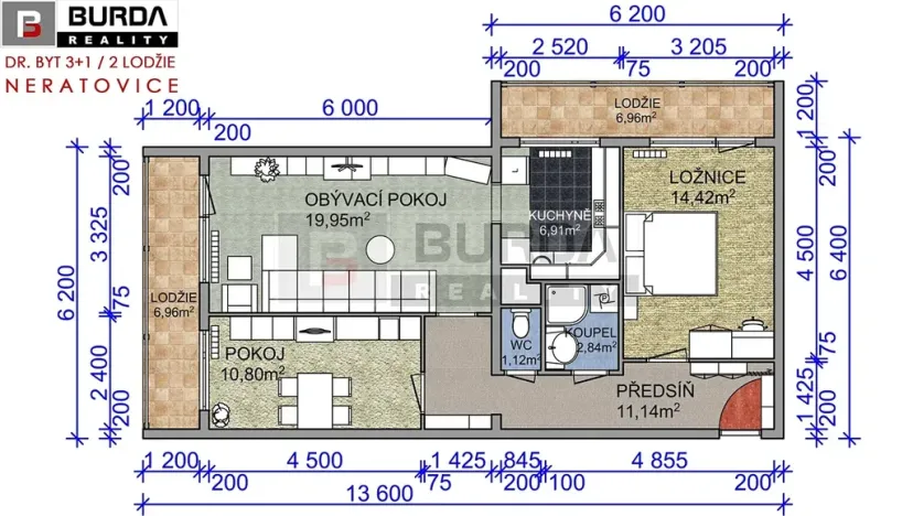 Prodej bytu 3+1, Neratovice, Na Skalkách, 81 m2