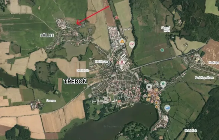 Prodej pozemku pro bydlení, Třeboň - Břilice, Boční, 974 m2