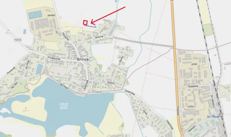 Prodej pozemku pro bydlení, Třeboň - Břilice, Boční, 974 m2