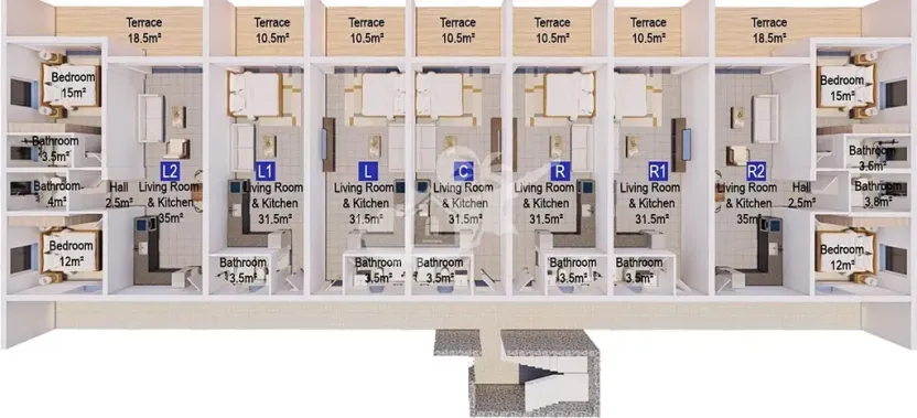 Prodej bytu 2+1, Agios Amvrosios Keryneias, Kypr, 76 m2