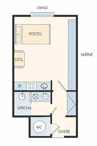 Prodej bytu 1+kk, Praha - Dejvice, Wuchterlova, 25 m2