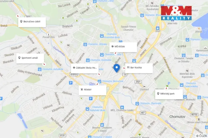 Pronájem bytu 3+1, Chomutov, Rooseveltova, 71 m2