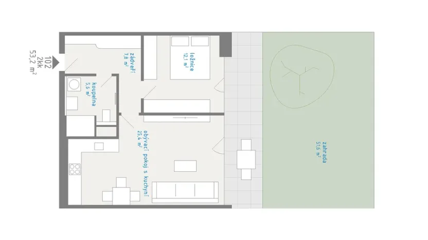 Prodej bytu 2+kk, Hradec Králové - Kukleny, Pražská třída, 53 m2