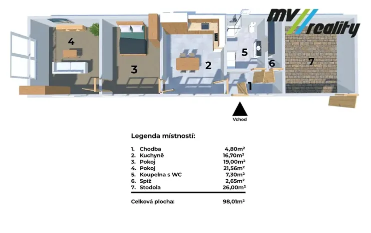 Prodej rodinného domu, Kostelní Lhota, 75 m2
