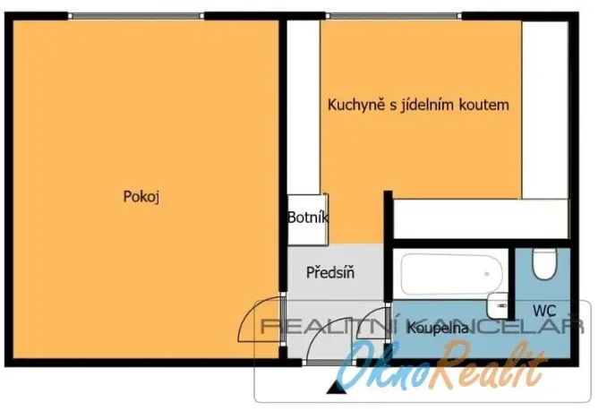 Pronájem bytu 1+1, Brno - Jundrov, Dubová, 31 m2