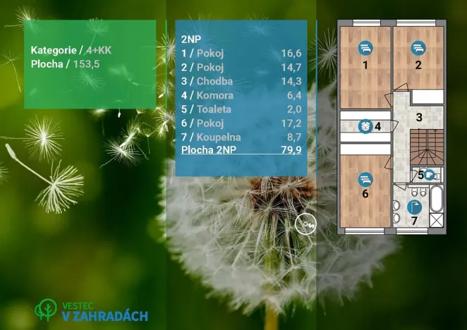 Prodej rodinného domu, Vestec, Vrbová, 153 m2