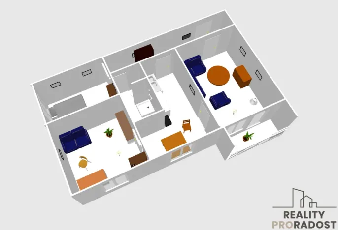 Prodej bytu 3+1, Lipník nad Bečvou, 62 m2