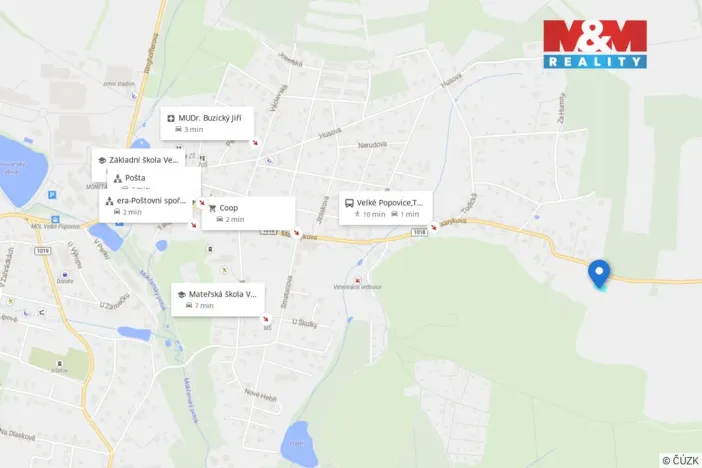 Prodej zahrady, Velké Popovice, Masarykova, 400 m2