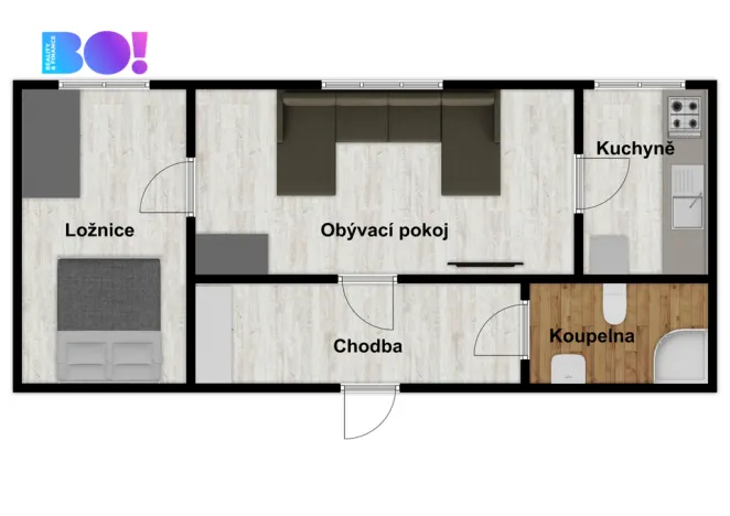 Pronájem bytu 2+1, Český Těšín, Polní, 43 m2