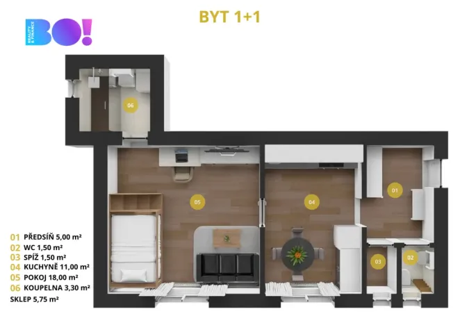 Prodej bytu 1+1, Frýdlant nad Ostravicí, Padlých hrdinů, 40 m2