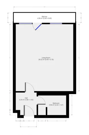 Pronájem bytu 1+kk, Praha - Modřany, Vrátnická, 38 m2