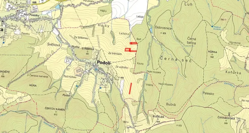 Prodej louky, Podolí, 13256 m2