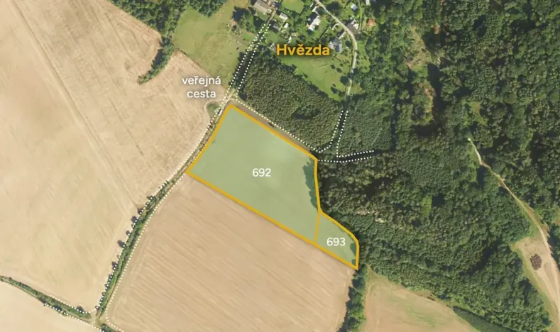 Prodej pole, Blíževedly, 28865 m2