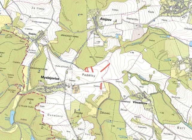 Prodej pole, Myslejovice, 16037 m2