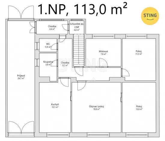 Prodej vícegeneračního domu, Uherské Hradiště - Jarošov, 140 m2