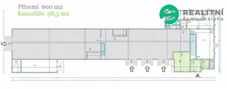 Pronájem skladu, Bykoš, 1100 m2