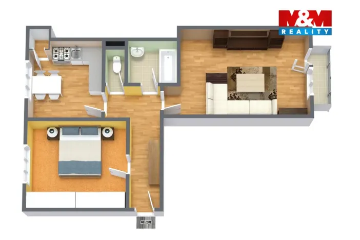 Pronájem bytu 2+1, Sokolov, Svatopluka Čecha, 55 m2