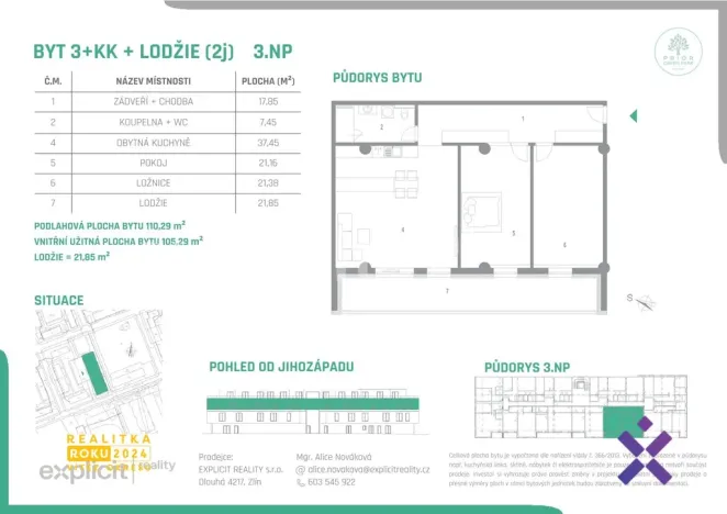 Prodej bytu 3+kk, Kroměříž, Slovanské náměstí, 110 m2