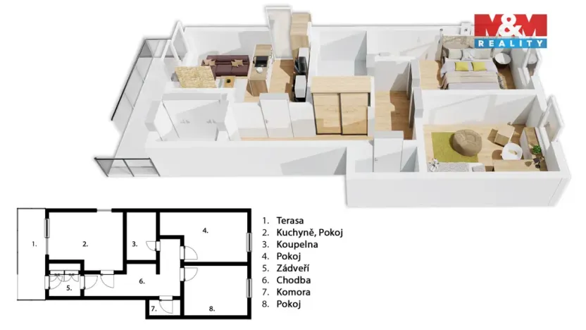 Prodej bytu 3+kk, Praha - Kyje, Federova, 69 m2