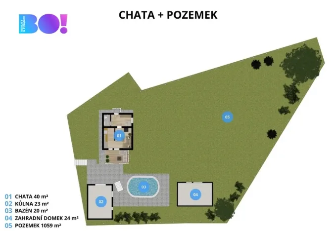 Prodej pozemku pro bydlení, Dolní Lhota, 1059 m2