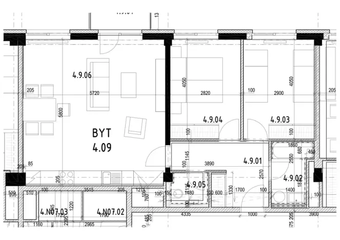 Pronájem bytu 3+kk, Ostrava, Hasičská, 75 m2