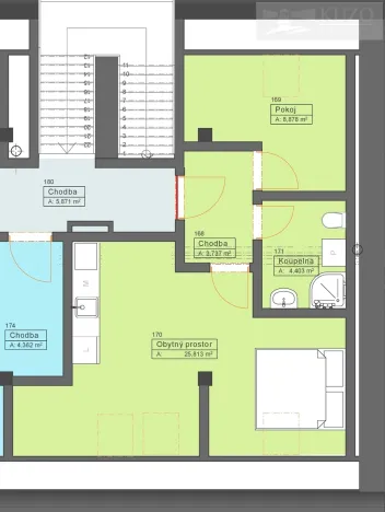 Prodej bytu 2+kk, České Budějovice, Rudolfovská tř., 43 m2