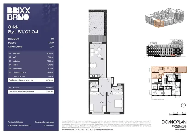 Prodej bytu 3+kk, Brno, Jihlavská, 87 m2