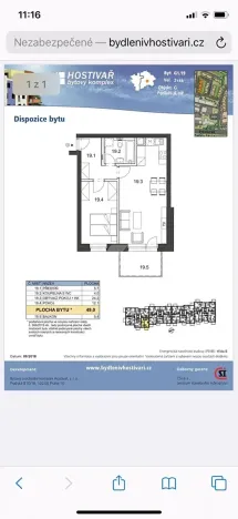 Pronájem bytu 2+kk, Praha - Hostivař, Fojtova, 49 m2