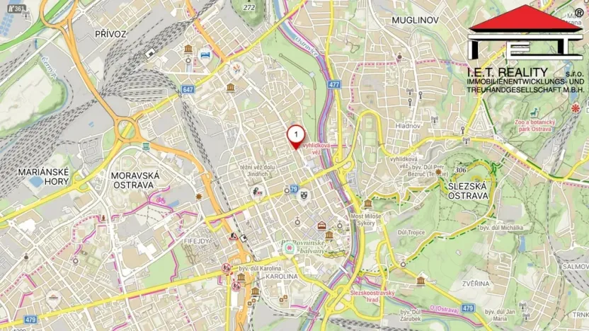 Pronájem kanceláře, Ostrava, Sokolská třída, 23 m2