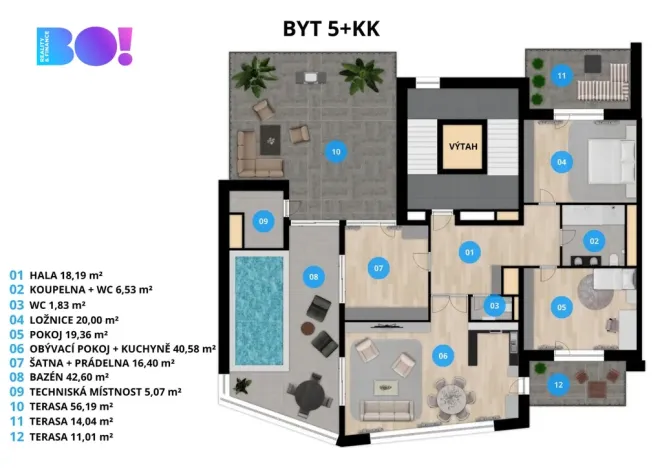 Pronájem kanceláře, Ostrava, F. X. Riepla, 171 m2