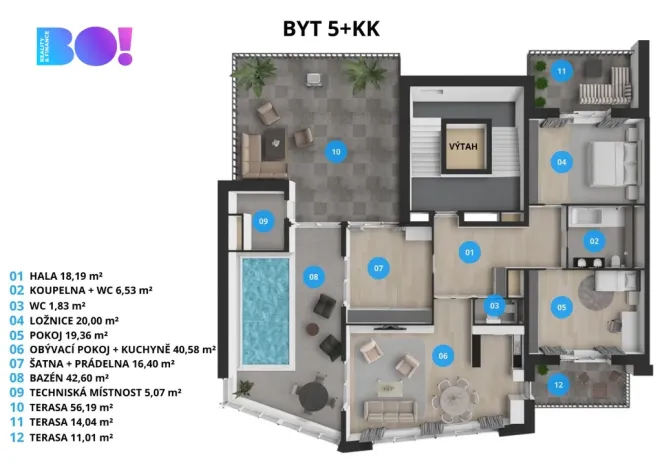 Pronájem kanceláře, Ostrava, F. X. Riepla, 252 m2