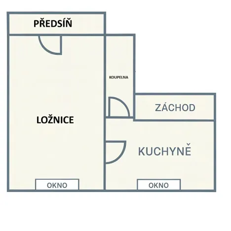 Pronájem bytu 1+1, Karlovy Vary, Moskevská, 40 m2