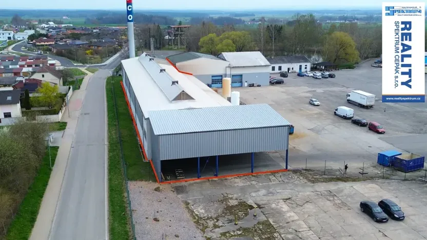 Pronájem skladu, Lišov, Hůrecká, 1768 m2