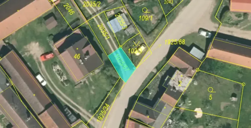 Dražba pozemku, Hlasivo, 54 m2