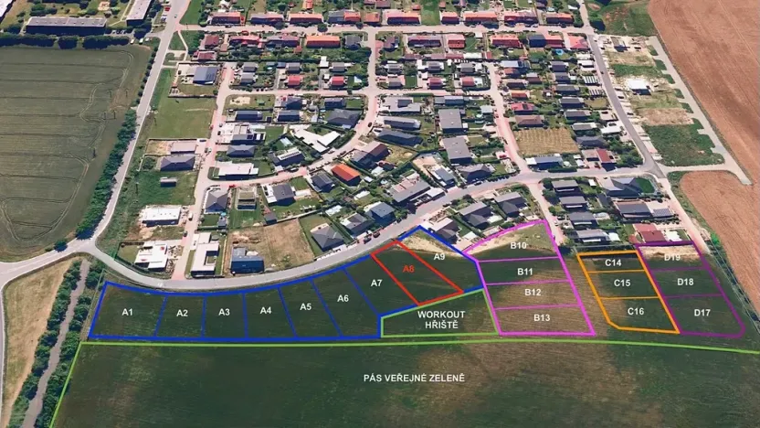 Prodej pozemku pro bydlení, Hrušovany u Brna, Pod Střediskem, 1062 m2