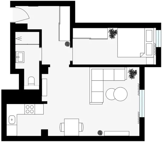 Prodej bytu 2+kk, Praha - Holešovice, Ortenovo náměstí, 50 m2