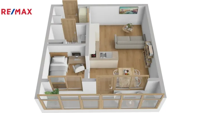 Pronájem bytu 1+1, Hradec Králové - Slezské Předměstí, Ječná, 34 m2