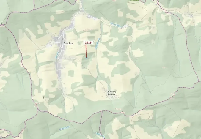 Dražba lesa, Zděchov, 867 m2