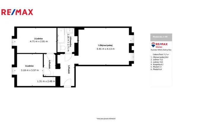 Prodej bytu 3+kk, Karlovy Vary, Moskevská, 72 m2