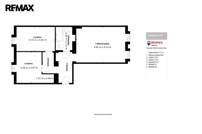 Prodej bytu 3+kk, Karlovy Vary, Moskevská, 72 m2