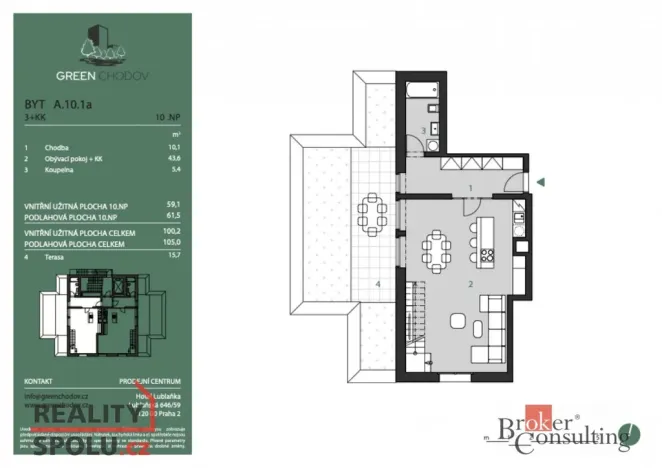 Prodej bytu 3+kk, Praha - Chodov, Klapálkova, 100 m2
