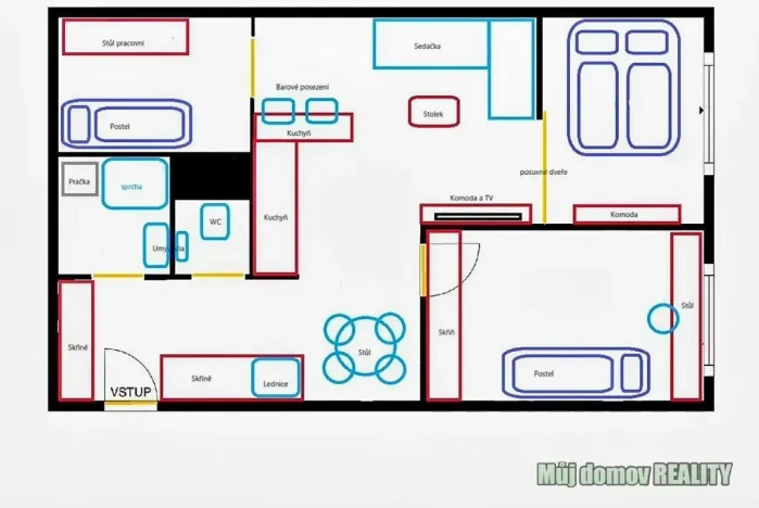 Pronájem bytu 4+kk, Praha - Krč, Tavolníková, 61 m2