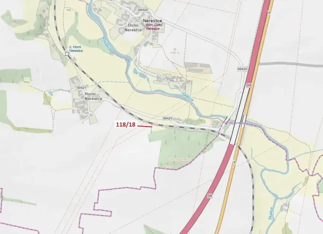 Dražba pole, Nerestce, 46 m2