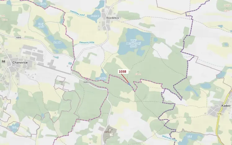 Dražba lesa, Hradiště, 1028 m2